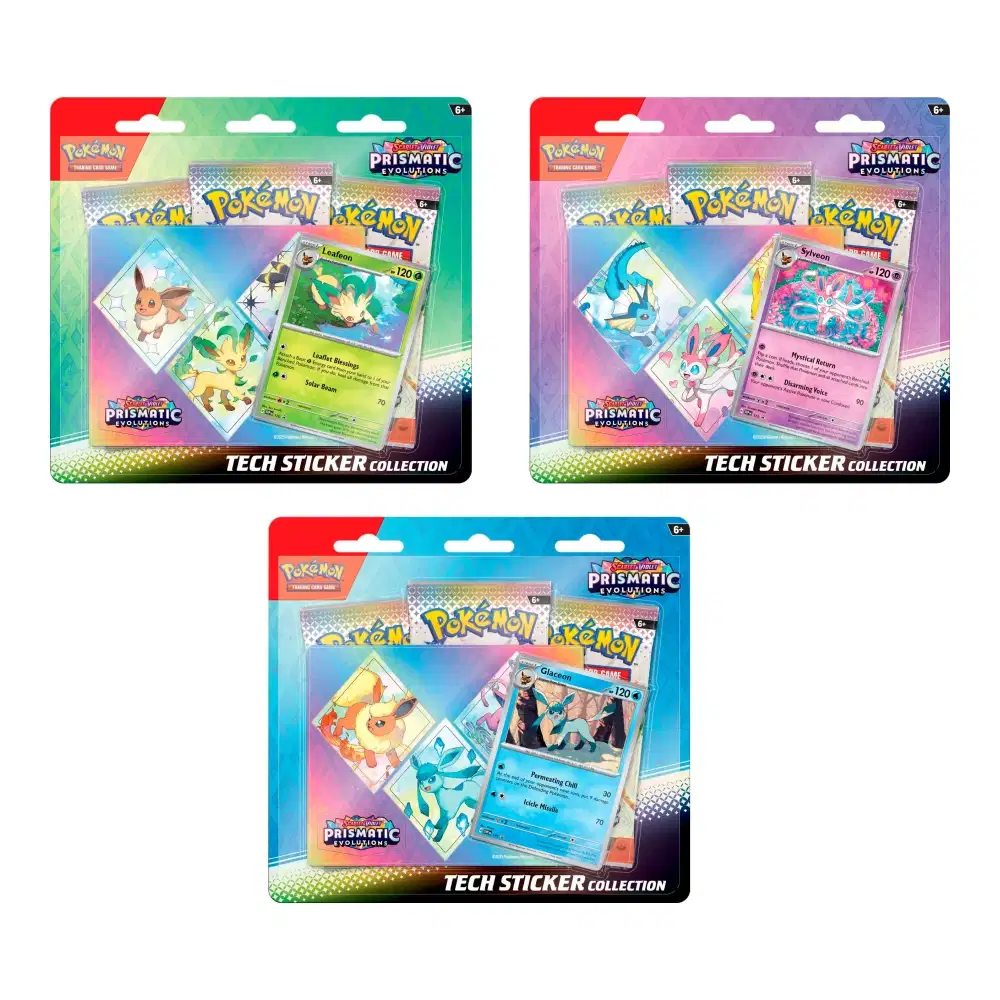 Scarlet & Violet: "Prismatic Evolutions" - Leafeon / Sylveon / Glaceon Tech Sticker Collection (3 Booster) kaufen