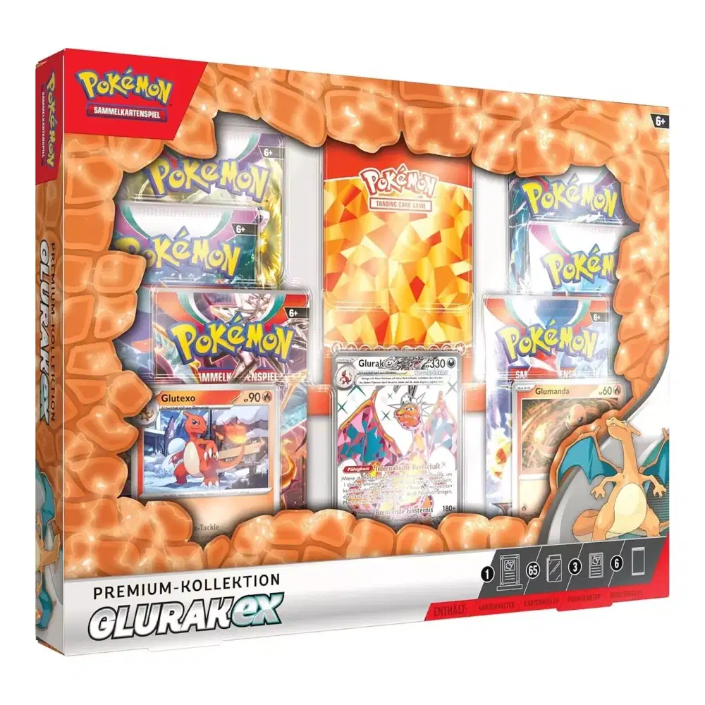 Karmesin & Purpur Produkte: Glurak ex Premium Kollektion (6 Booster) kaufen