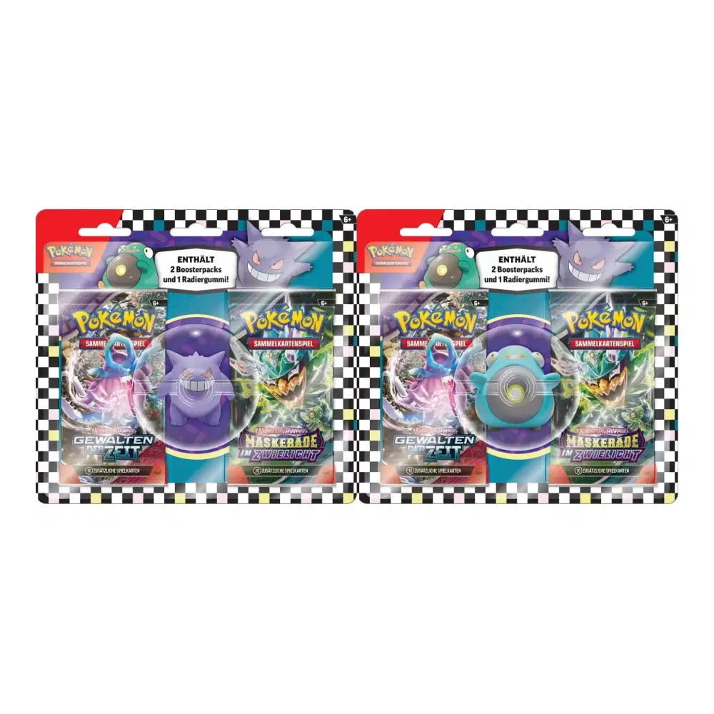 Karmesin & Purpur Produkte: Back to School 2024 Wampitz / Gengar Radiergummi 2-Pack Blister (2 Booster)
