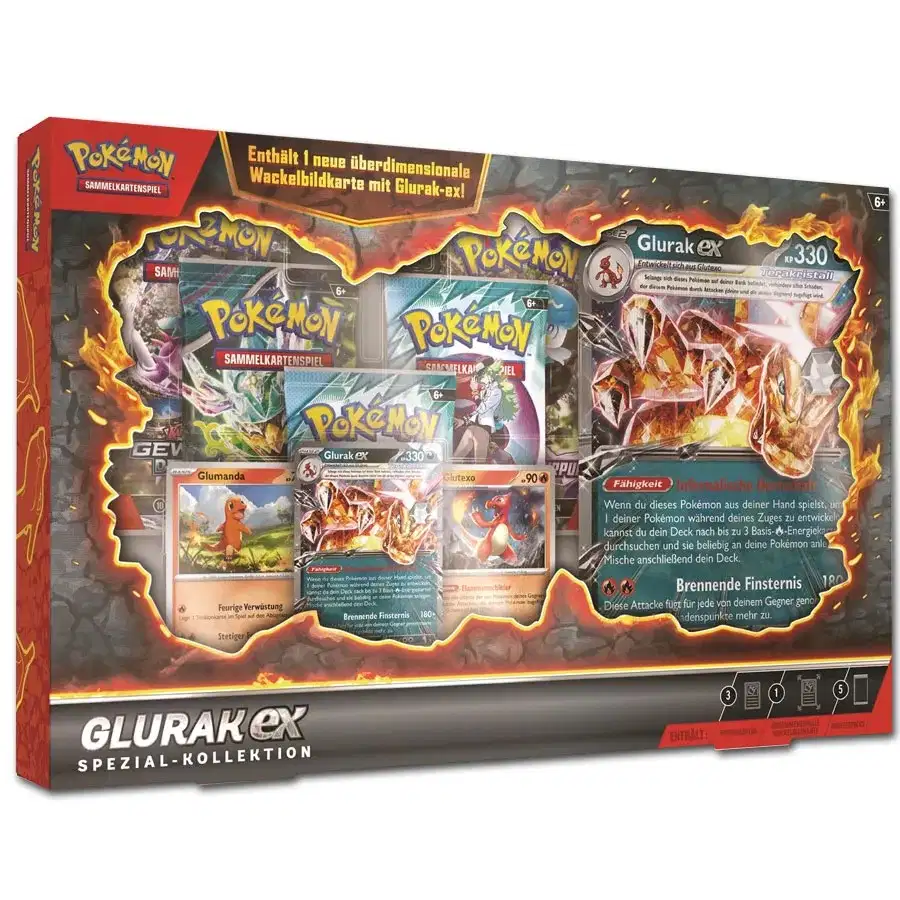 Karmesin & Purpur Produkte: Glurak ex spezial Kollektion (5 Booster) kaufen