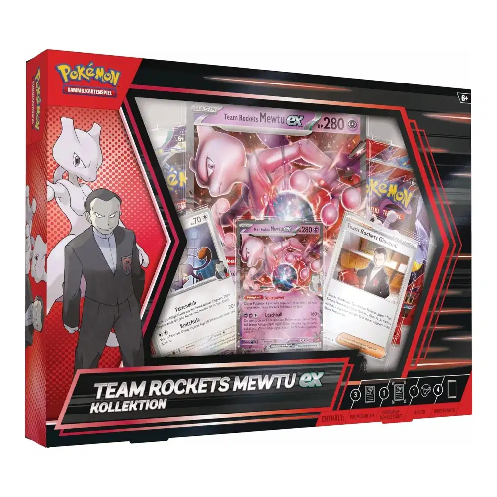Karmesin & Purpur Produkte: Team Rockets Mewtu ex Kollektion (4 Booster) kaufen