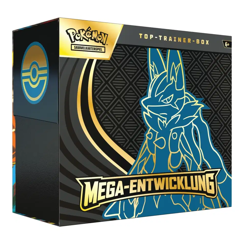 Mega-Entwicklung: "Mega-Entwicklung" - Mega Lucario Top Trainer Box (9 Booster)