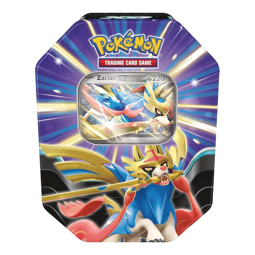 Karmesin & Purpur Produkte: "Slashing Legends" - Zacian ex Tin-Box (4 Booster) kaufen