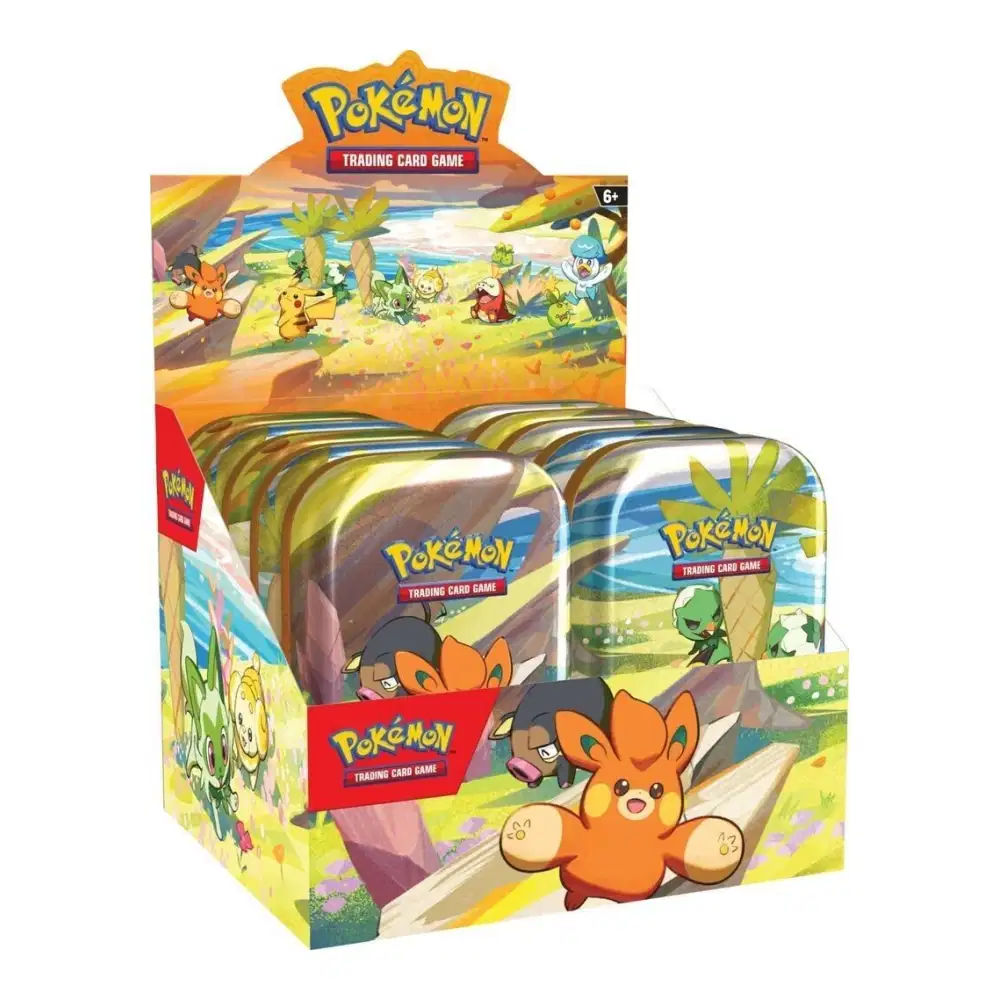 Scarlet & Violet Products: "Paldea Friends" - Mini Tin Display (20 Booster / 10 Tin Boxes) kaufen