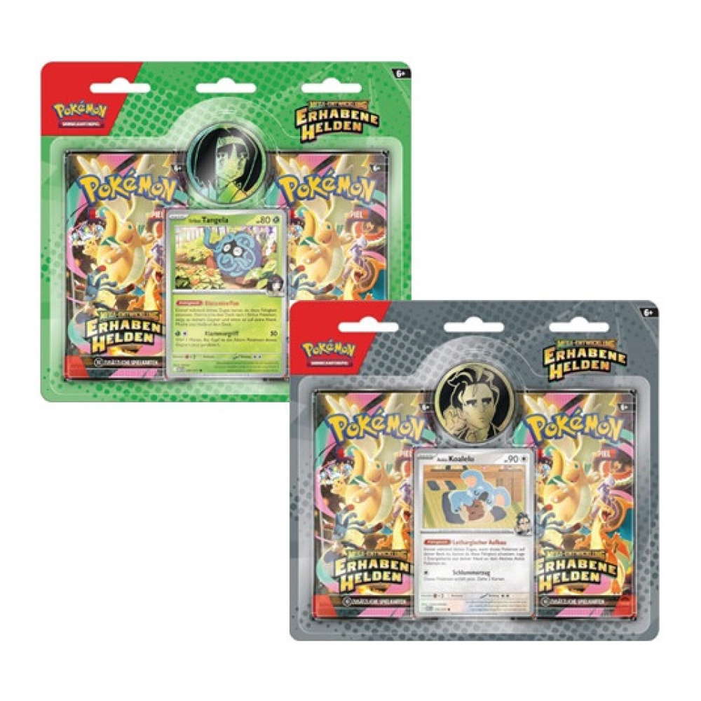Mega-Entwicklung: "Erhabene Helden" - Erikas Tangela / Aokis Koalelu 2-Pack Blister (2 Booster)